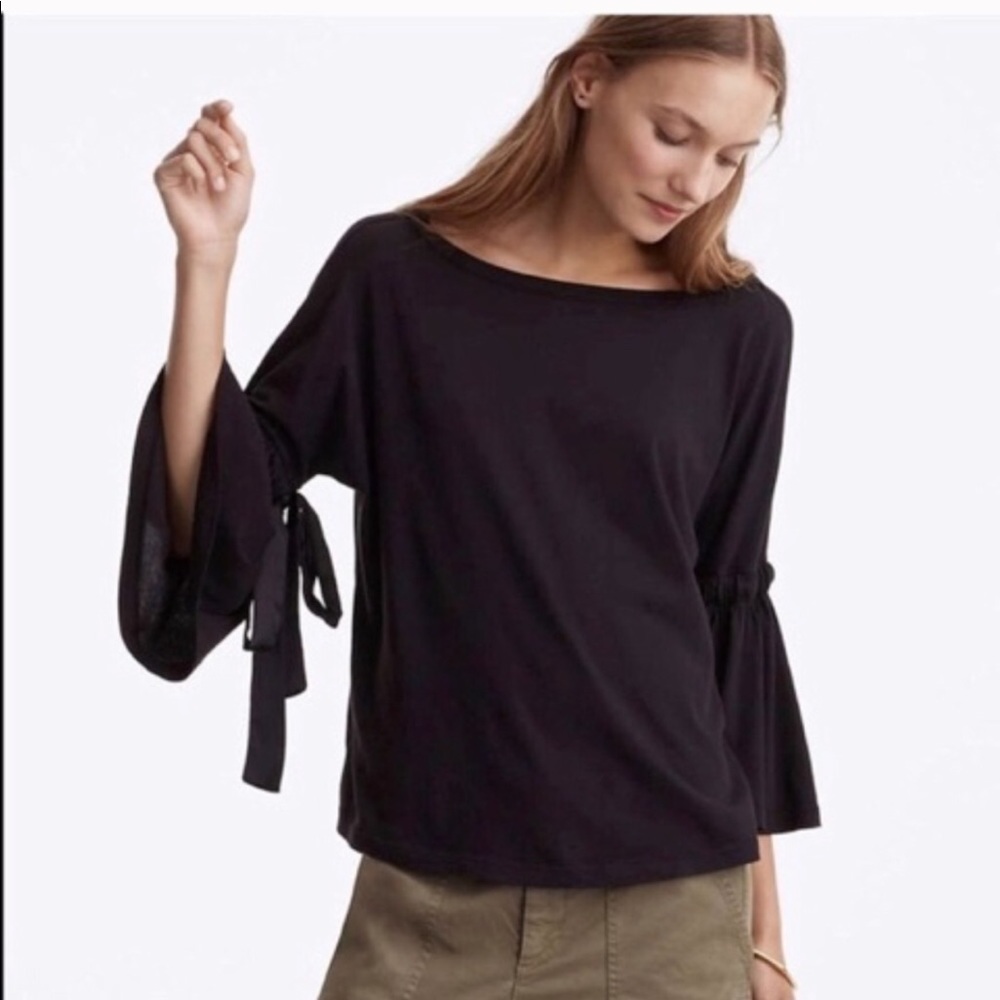 LOFT LOU&GREY Tied Bell Sleeve Top